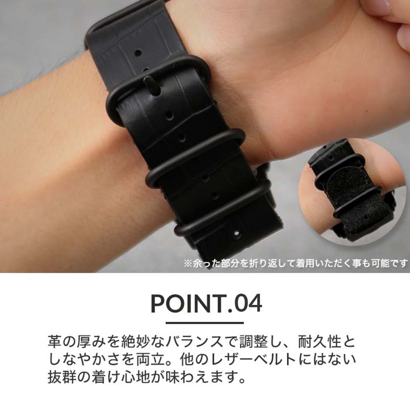 ロレックス ROLEX 対応】MOD CROCO ZULU STRAP バンド 交換 ベルト