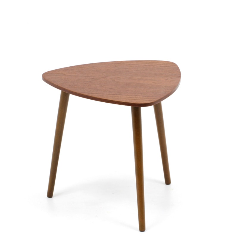 デンマーク家具木製トライアングルサイドテーブル ブラウン デンマーク