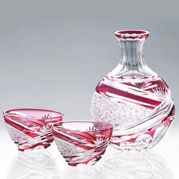 江戸切子 酒器揃＜祝の膳＞ KAGAMI | 冷酒盃 | 伝統工芸品・和風記念品