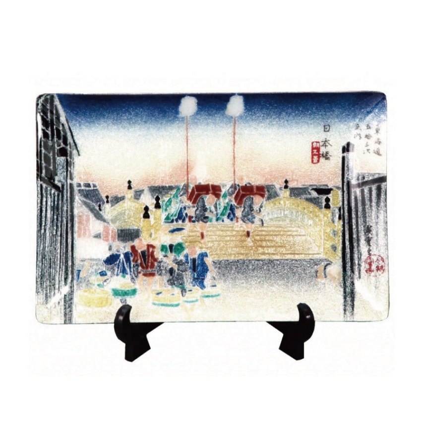 七宝焼き 日本の伝統美 飾皿 55 沖浪（おきなみ） | 縁起物・浮世絵