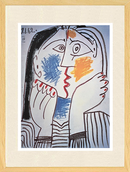 絵画 巨匠 ピカソ ほおづえ ミュージアムアート インテリア | ピカソ