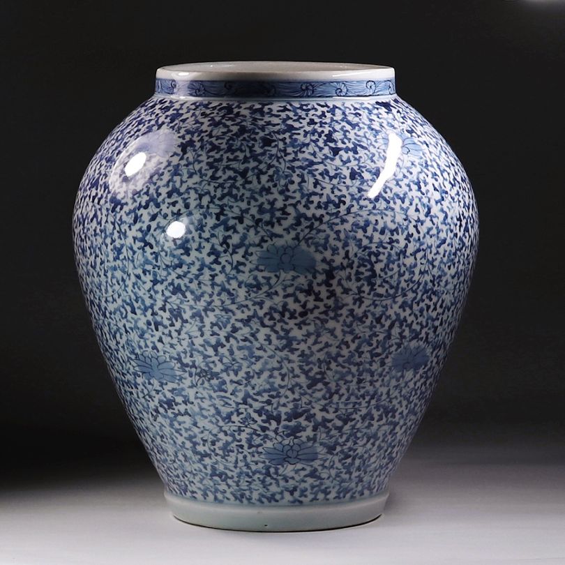 茶道具 唐物 染付茶碗 仕服 時代物(K-LC871) 茶道具 唐物 染付茶碗 仕