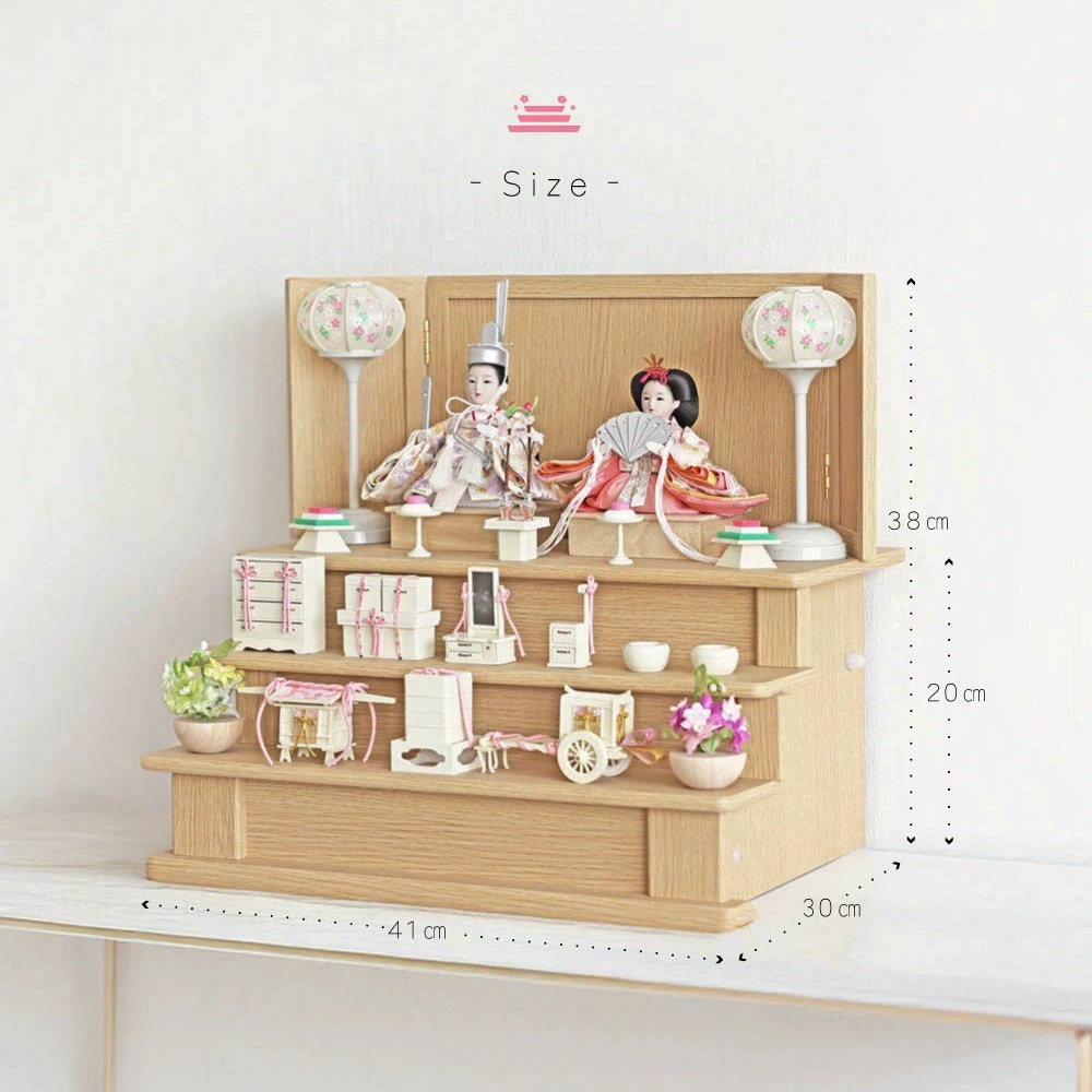 雛人形 コンパクト sandanmini 三段段飾り｜コンパクトな三段飾り