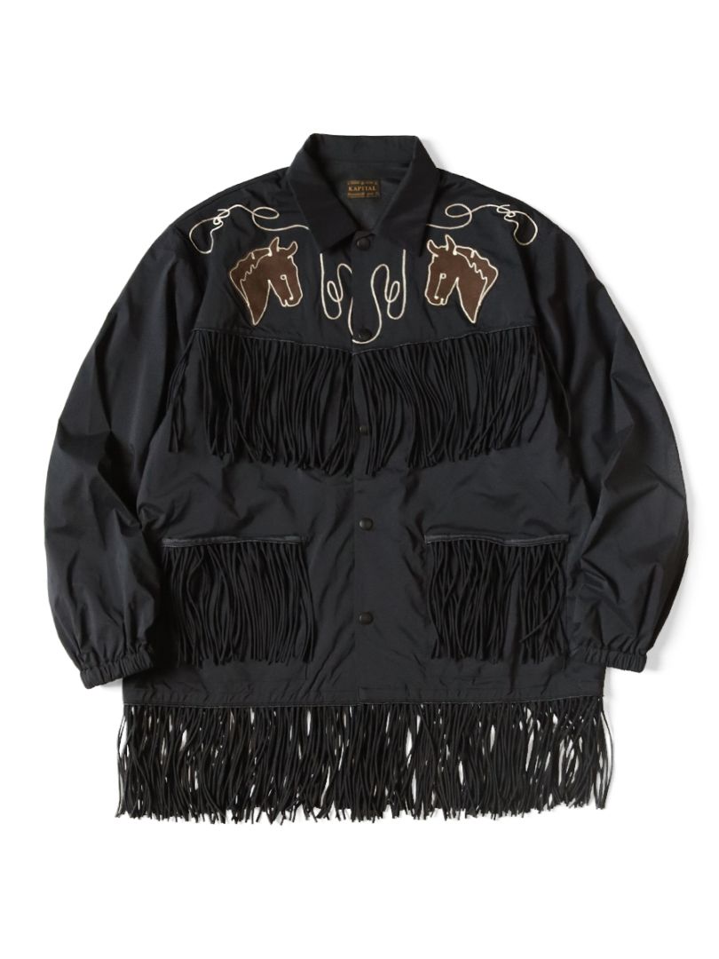 KAPITAL(キャピタル) / ストレッチナイロン フリンジコーチJKT 25SS