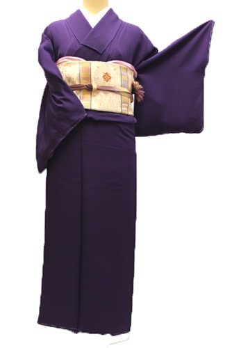 正絹色無地レンタルフルセット｢紫/亀甲｣ | すべての商品 | きもの