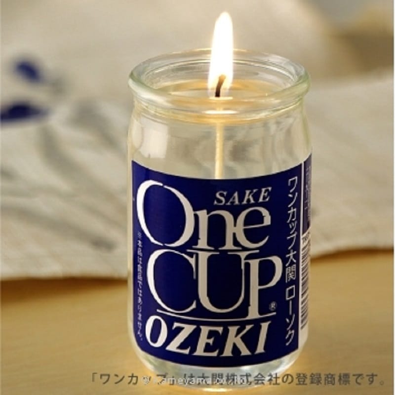 故人の好物キャンドル『まるで本物【ワンカップ大関ローソク】プラ箱入