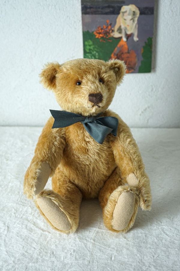 アンティークシュタイフのクッキー色のテディ―ベア33cm 1960年代頃gt
