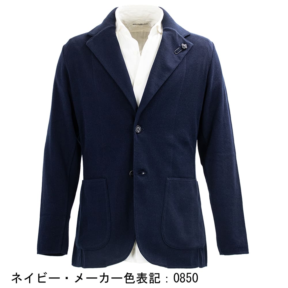 ラルディーニ ジャケット メンズ コットン シングル ニットジャケット