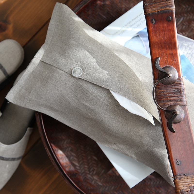 ティッシュボックスカバー _ スレッドボタン