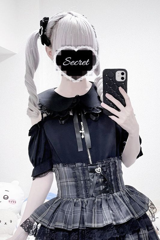 MA*RS】肩開きクロスZIPスライダーブラウス - ブラック size-F | 地雷