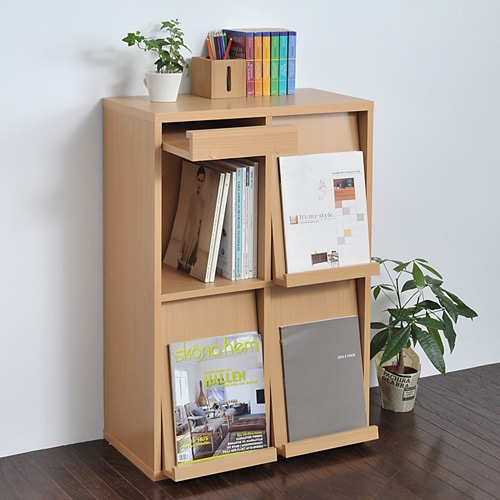 ディスプレイラック 2段 本棚 収納ラック ブックシェルフ FR-047（商品