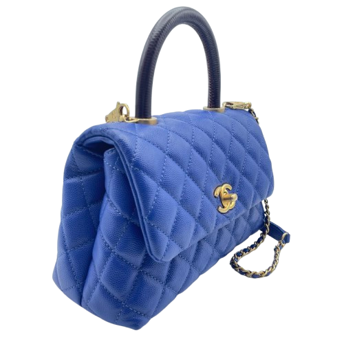 シャネル ココハンドル キャビアスキン ブルー - ブランド品専門店