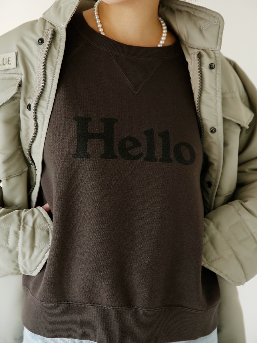HELLO SWEAT L/S URAKE DYED | CUT&SEWN | MADISONBLUE