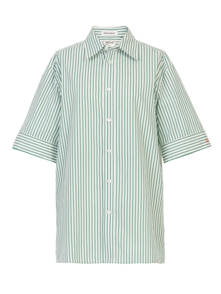 RELAXED FIT S/S SH STRIPE | SHIRT/BLOUSE | MADISONBLUE