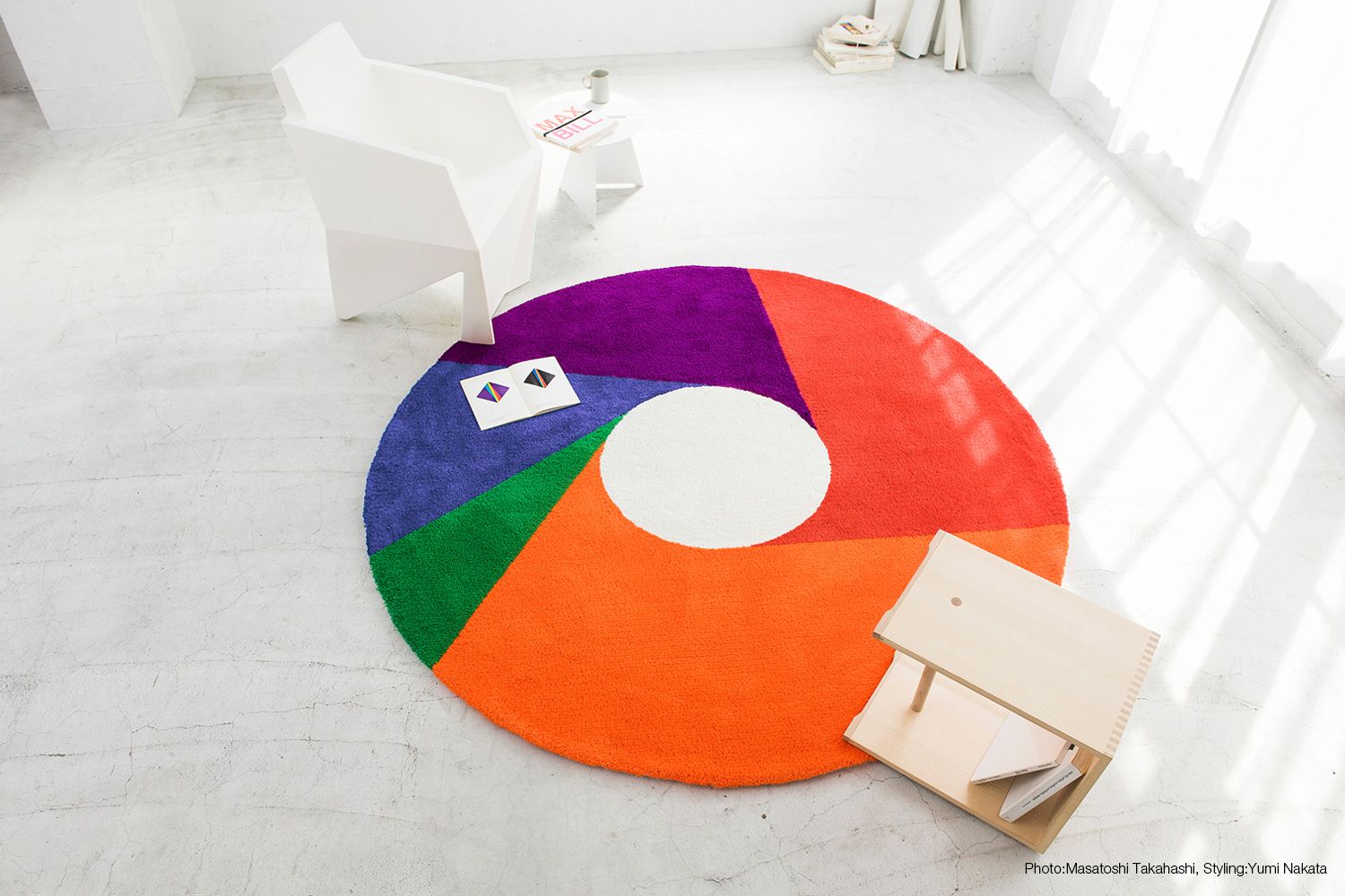 マックス・ビル アクリルラグ カラーホイール 100 / 160 / 180 / 200cm