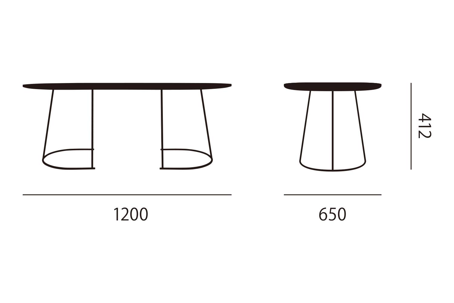 エアリーコーヒーテーブル スモール / ミディアム / ラージの通販