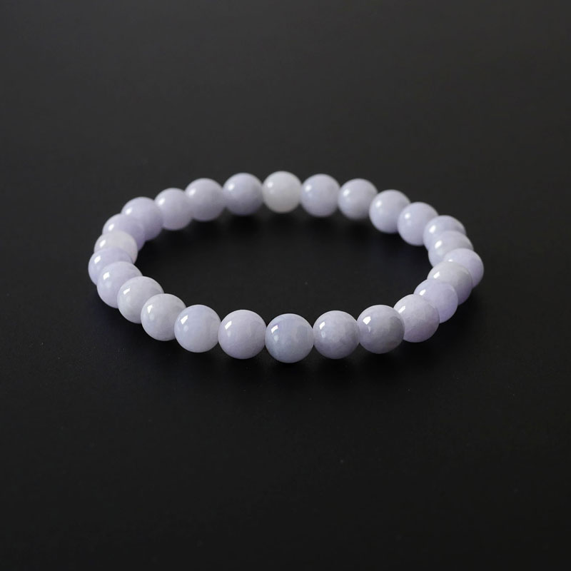 ミャンマー産ラベンダー翡翠ブレスレット（鑑別書付） 8mm｜マライカ