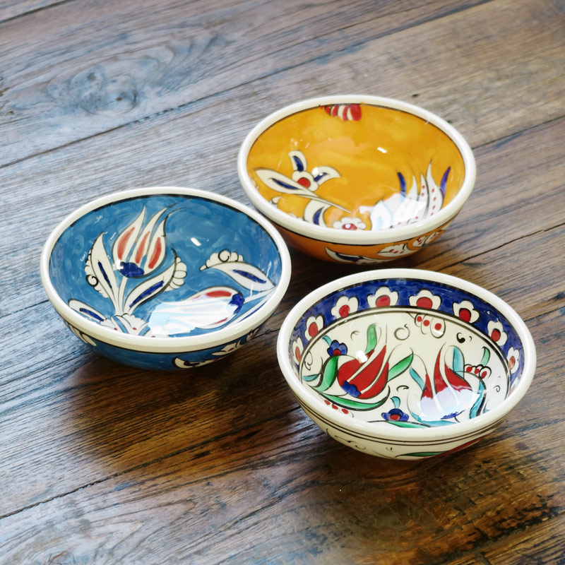 トルコ・キュタフヤ陶器 フラワーミニボウル M｜マライカ公式通販