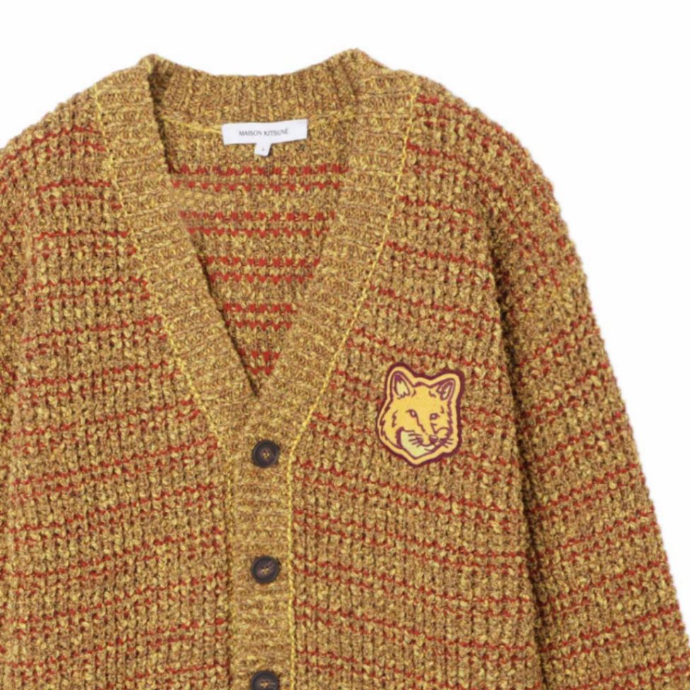 MAISON KITSUNE メゾンキツネ Vネック カーディガン/FOX HEAD CRAFTY