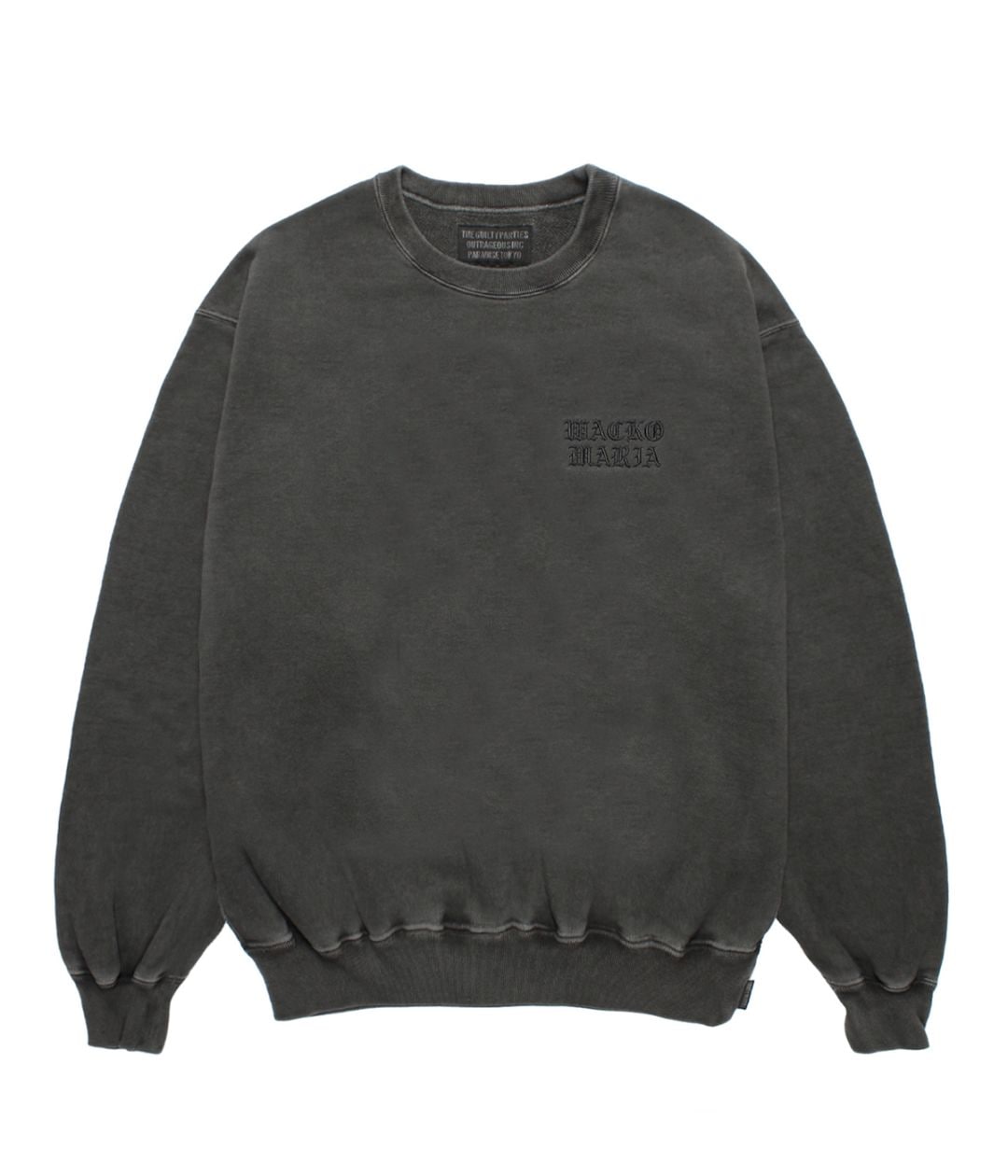WASHED HEAVY WEIGHT SWEAT SHIRT【GRAY】｜WACKO MARIA｜MELTING POT
