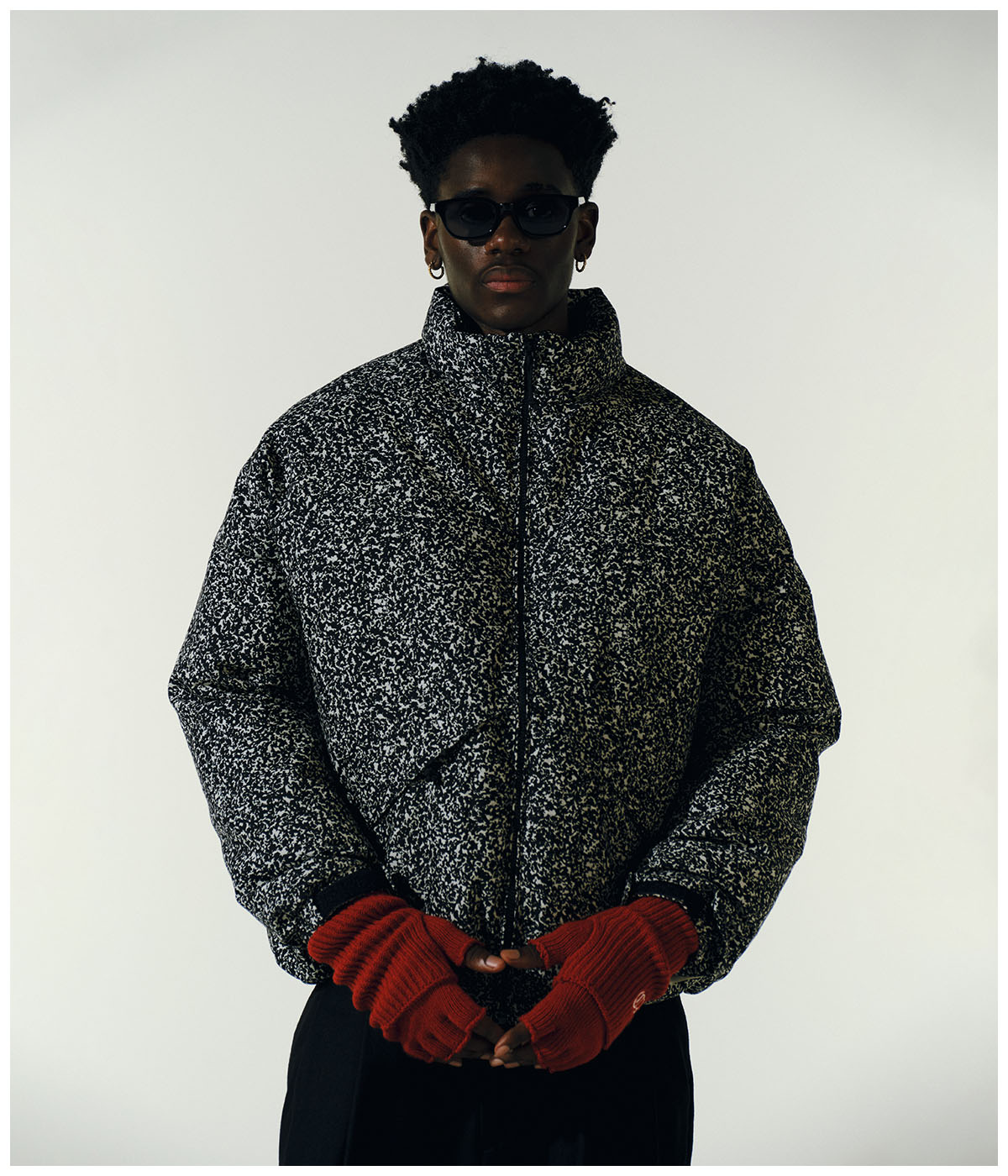 T/W Jacquard Down Jacket【BLACK】｜COOTIE PRODUCTIONS®︎｜MELTING