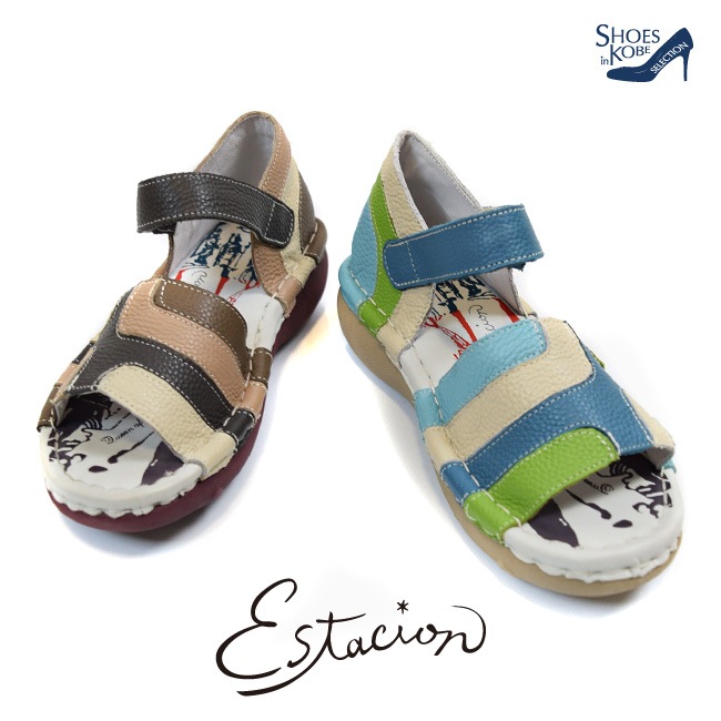 Estacion・エスタシオン】サンダル レディース 本革 歩きやすい 疲れ