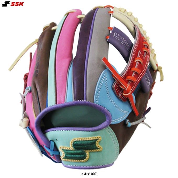 SSK（エスエスケイ）限定 軟式用グラブ カラフルシリーズ 内野手用 761
