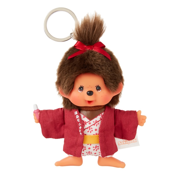 温泉モンチッチ 女の子 フラットキーチェーン|【ぬいぐるみのセキグチ