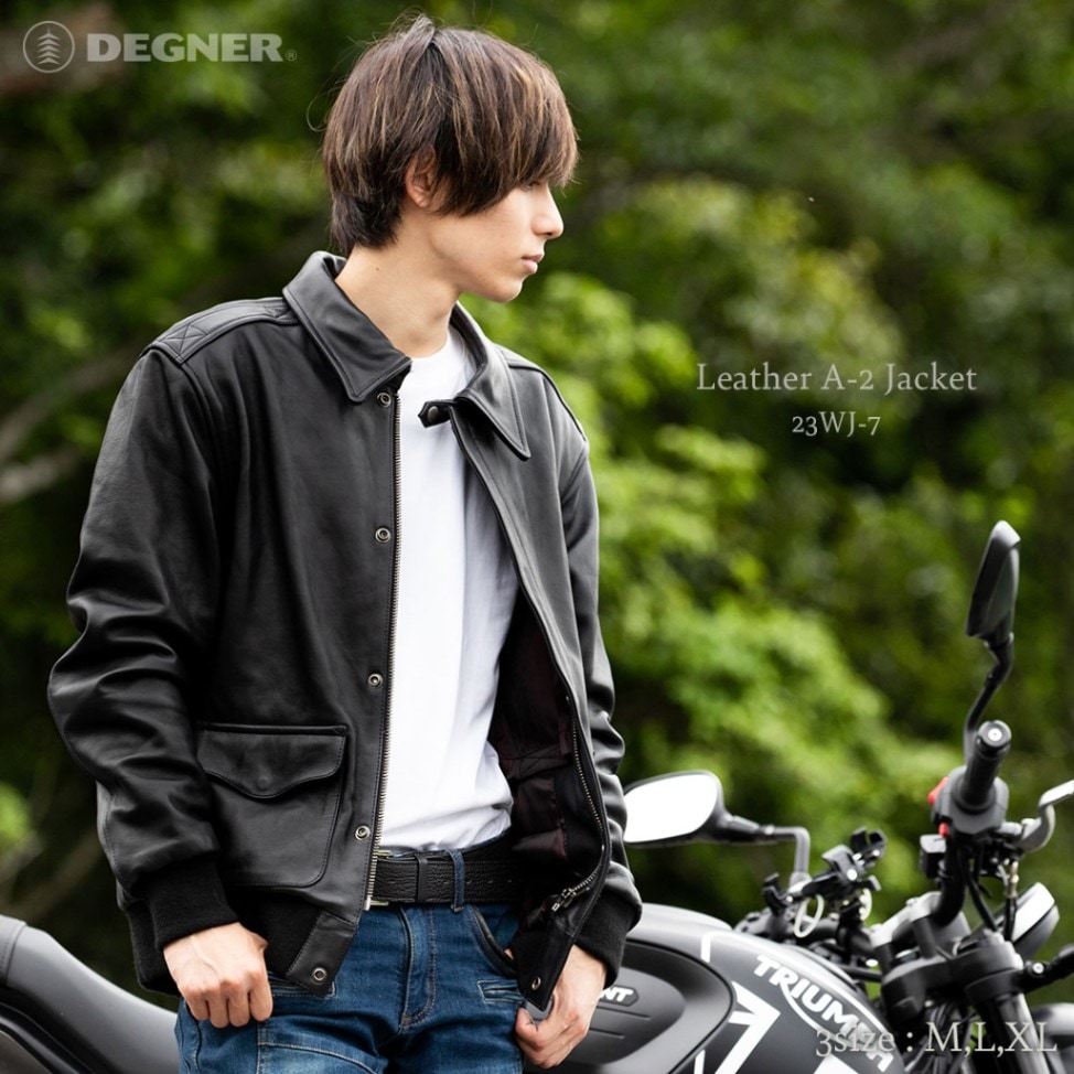 バイク レザーA-2ジャケット [23WJ-7] ウェア,メンズ,ジャケット,素材