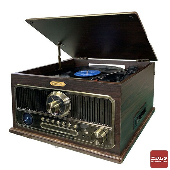 とうしょう レトロ調木製多機能レコードプレーヤー DS-618A-BR マルチ
