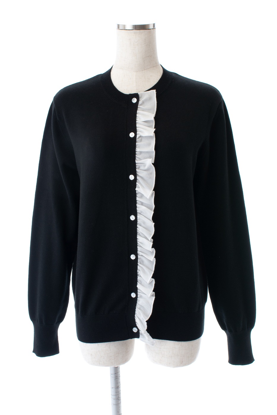 フリルカーディガン/ブラック | TOPS | OBLI