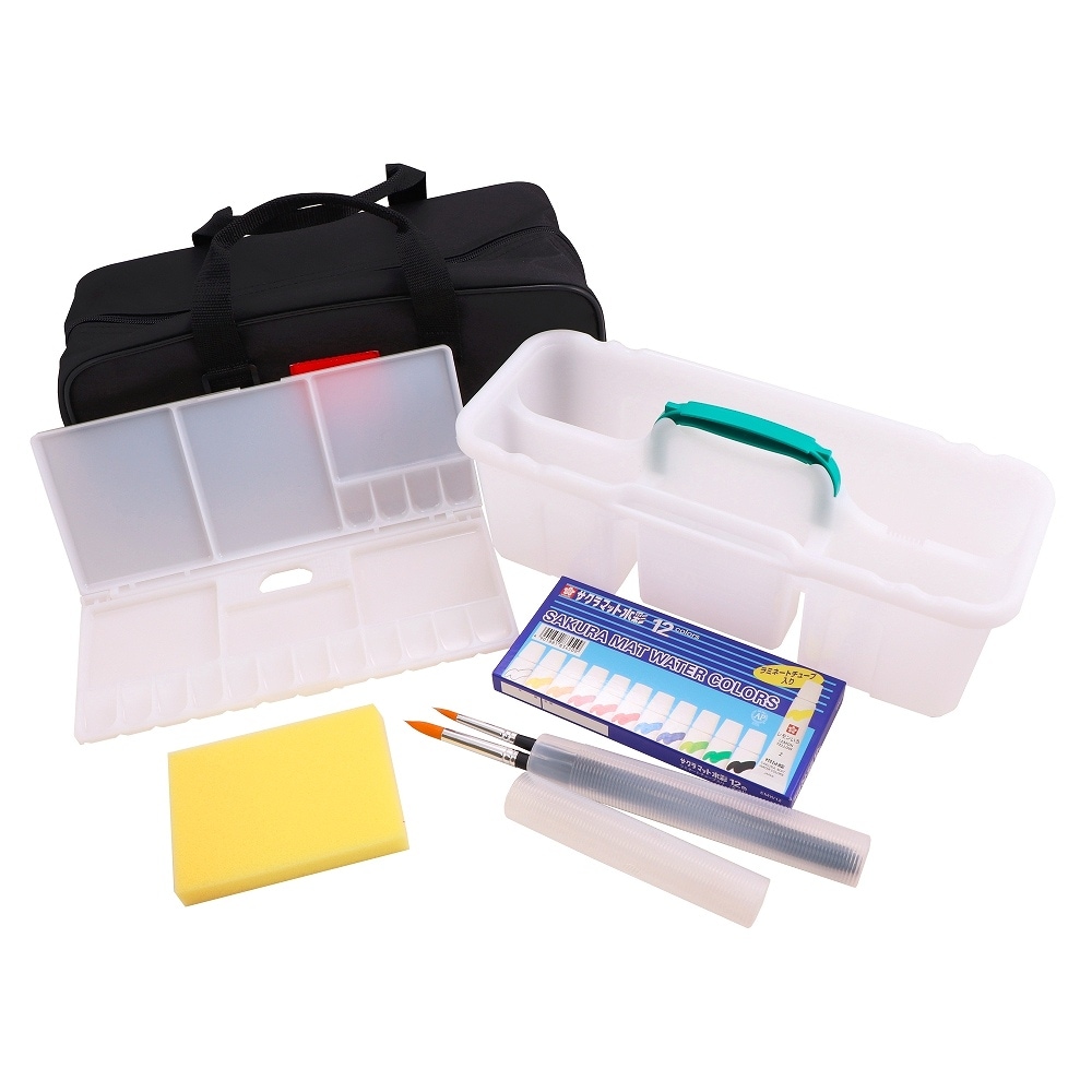 サクラクレパス 水彩セット メッシュR12 ブラック EWZ-R12＃49 | 全