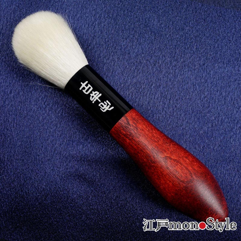 古羊毛】【会津拭漆】チークブラシ（花・さくら） 江戸monoStyle