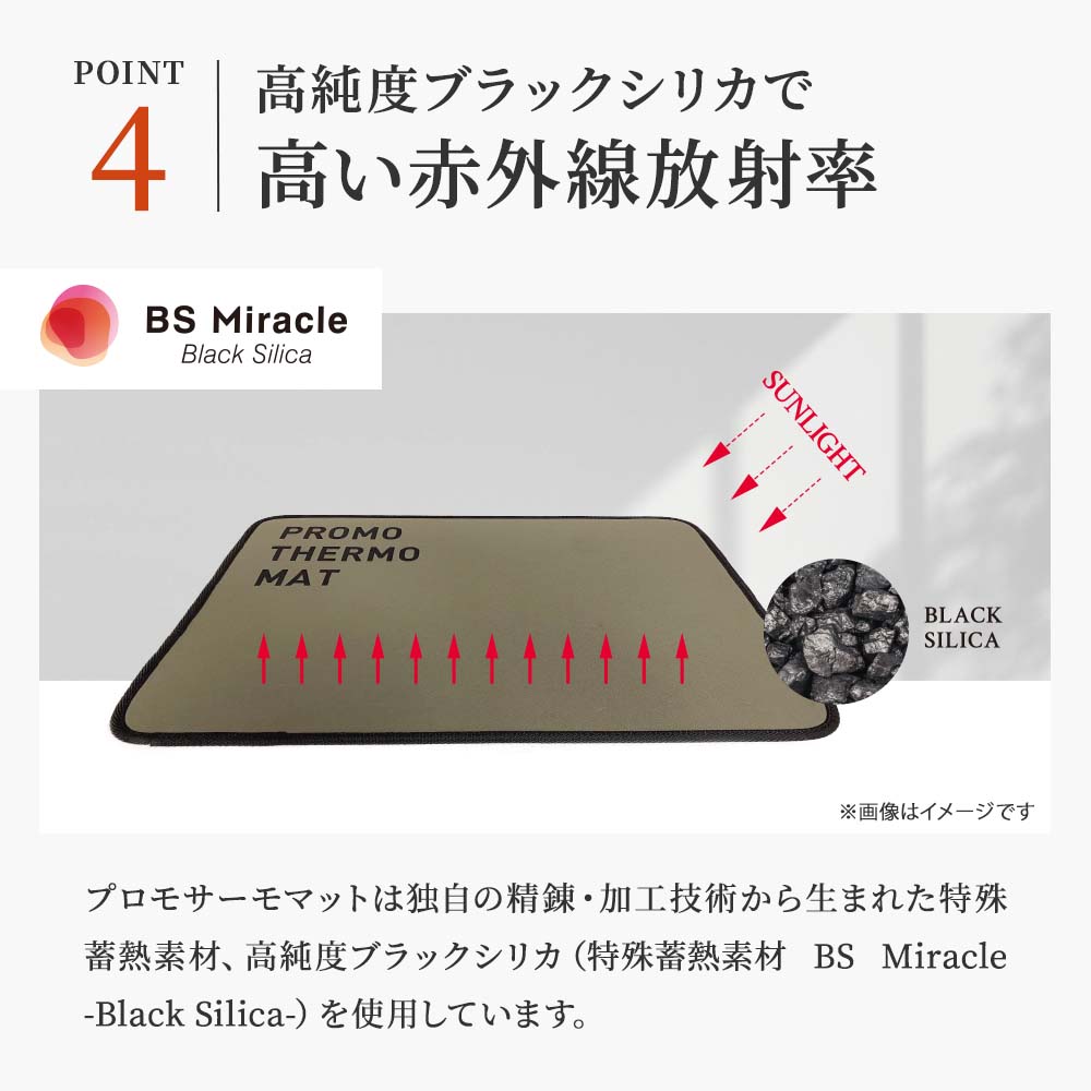ブラックシリカ プロモサーモマット Sサイズ｜遠赤外線マット｜健康