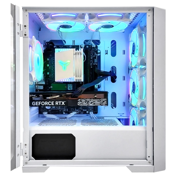 ゲーミングPC デスクトップパソコン ホワイト メッシュ AMD Radeon