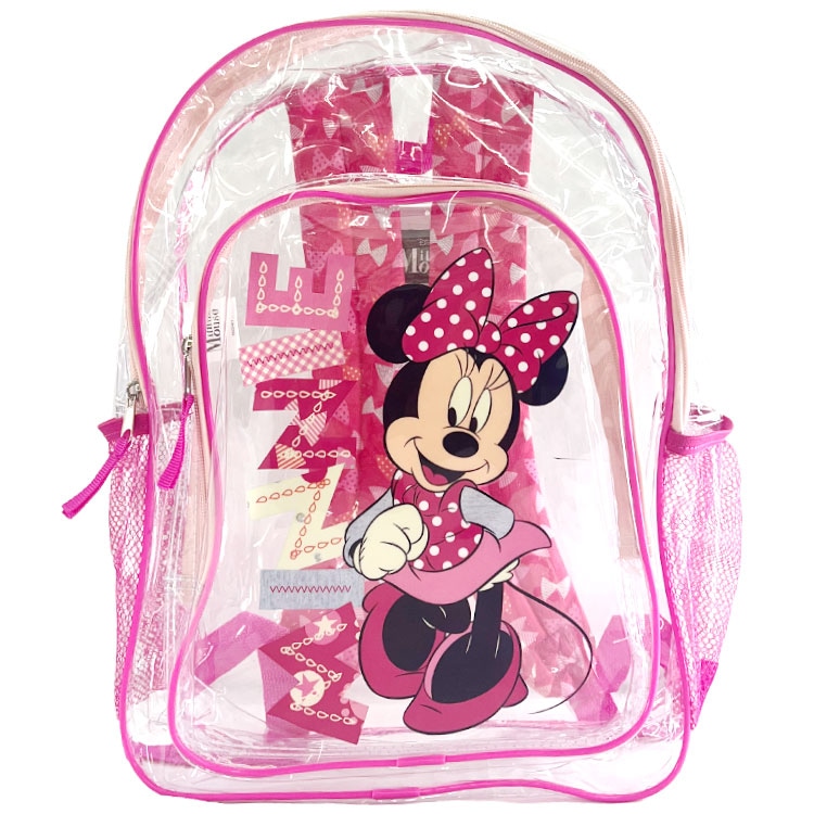 リュックサック ディズニー ミニーマウス クリア Lサイズ 透明 ビーチ