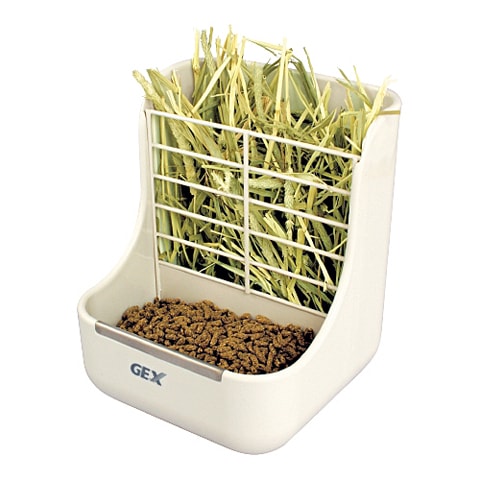 フードと牧草DXBOX＜固定式＞/餌入れ エサ入れ 牧草入れ 食器