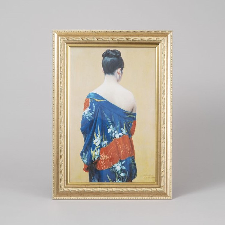 複製絵画 岡田三郎助 《あやめの衣》 | 複製絵画 | ポーラ美術館