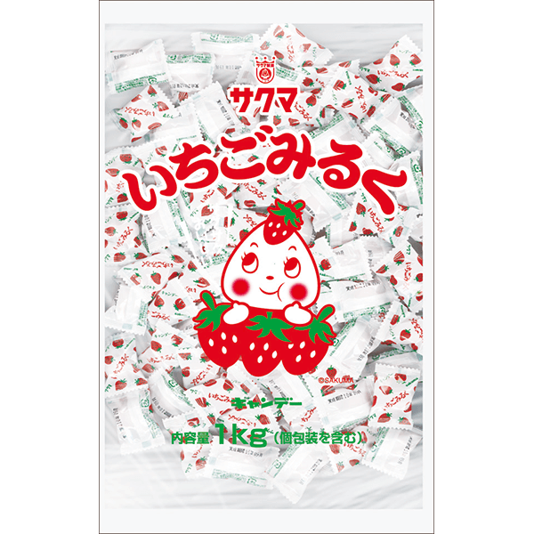 1kg いちごみるく（ピロー） ‐ サクマ製菓 キャンディマーケット