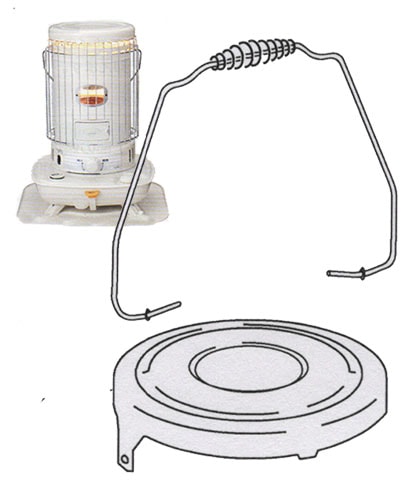 コロナ【部品】対流型石油ストーブSL-5119用部品【取っ手・上面板W