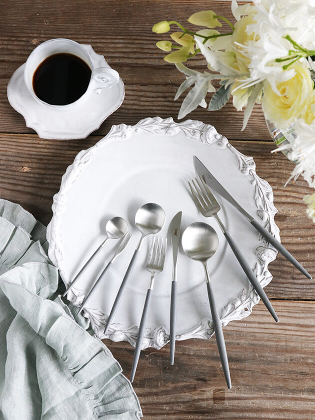 CutipolカトラリーGOA GREY MATTE x SILVER クチポール ～ サラグレース