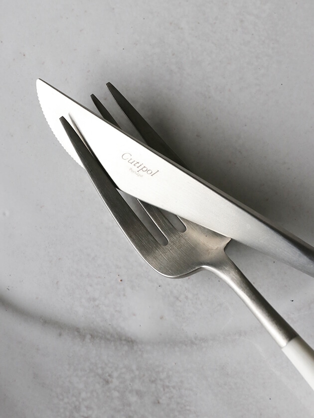 Cutipol カトラリーGOA WHITE x SILVER クチポール ～ サラグレース