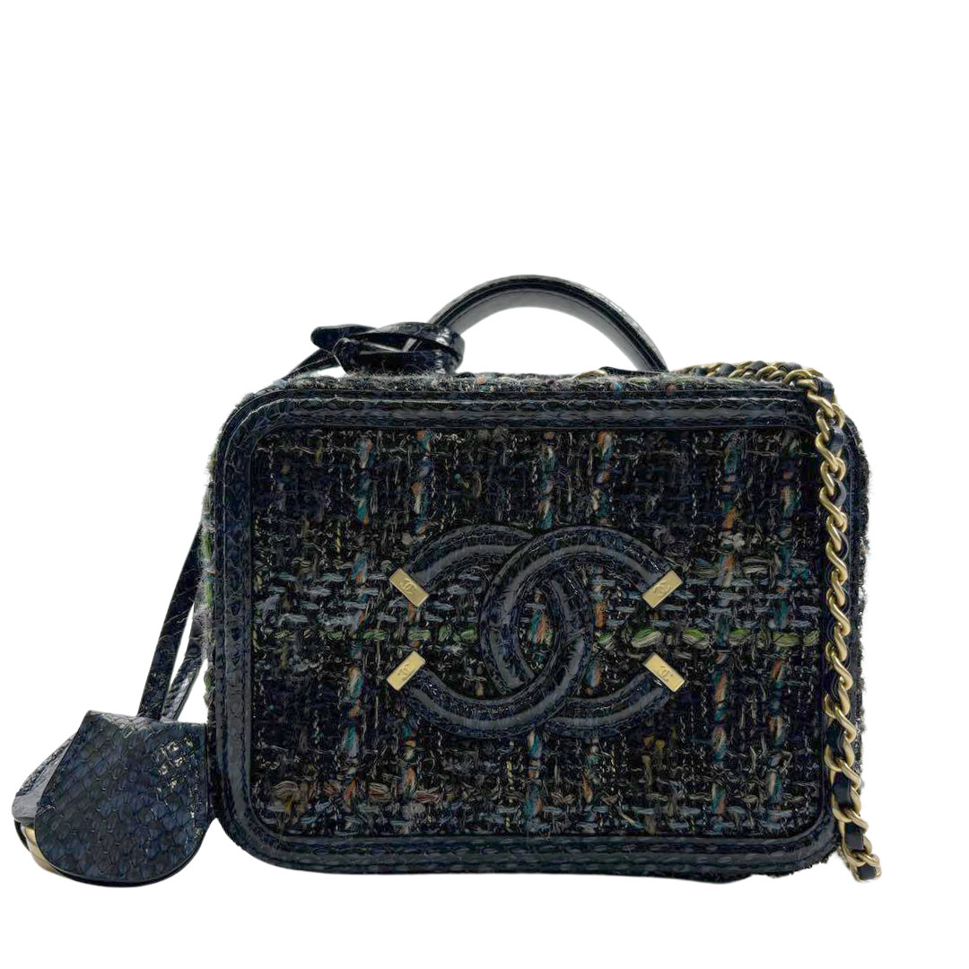 CHANEL シャネル CCフィリグリー 2WAYショルダーバッグ ツイード