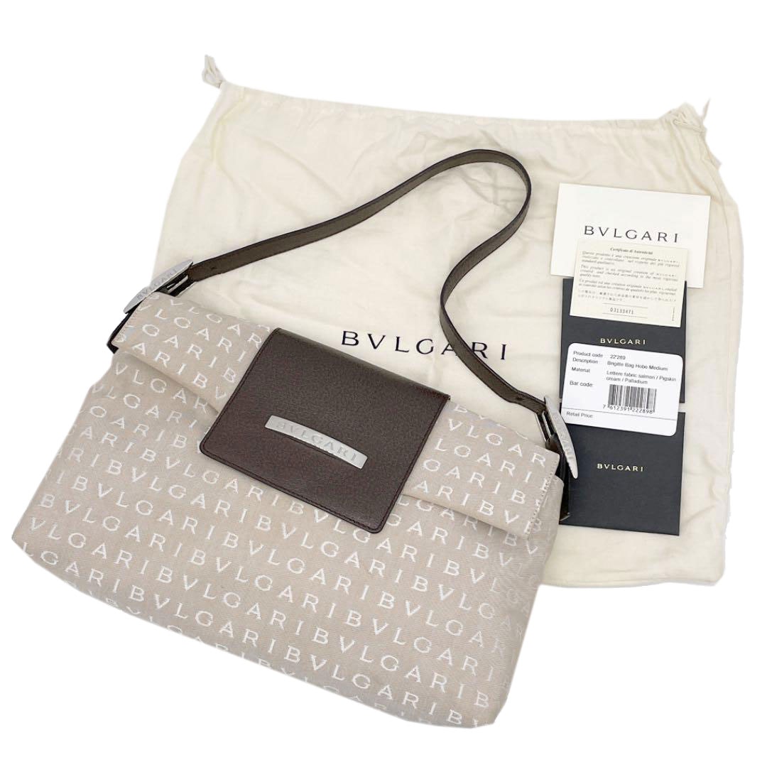 BVLGARI ブルガリ ワンショルダーバッグ ロゴマニア キャンバス レザー