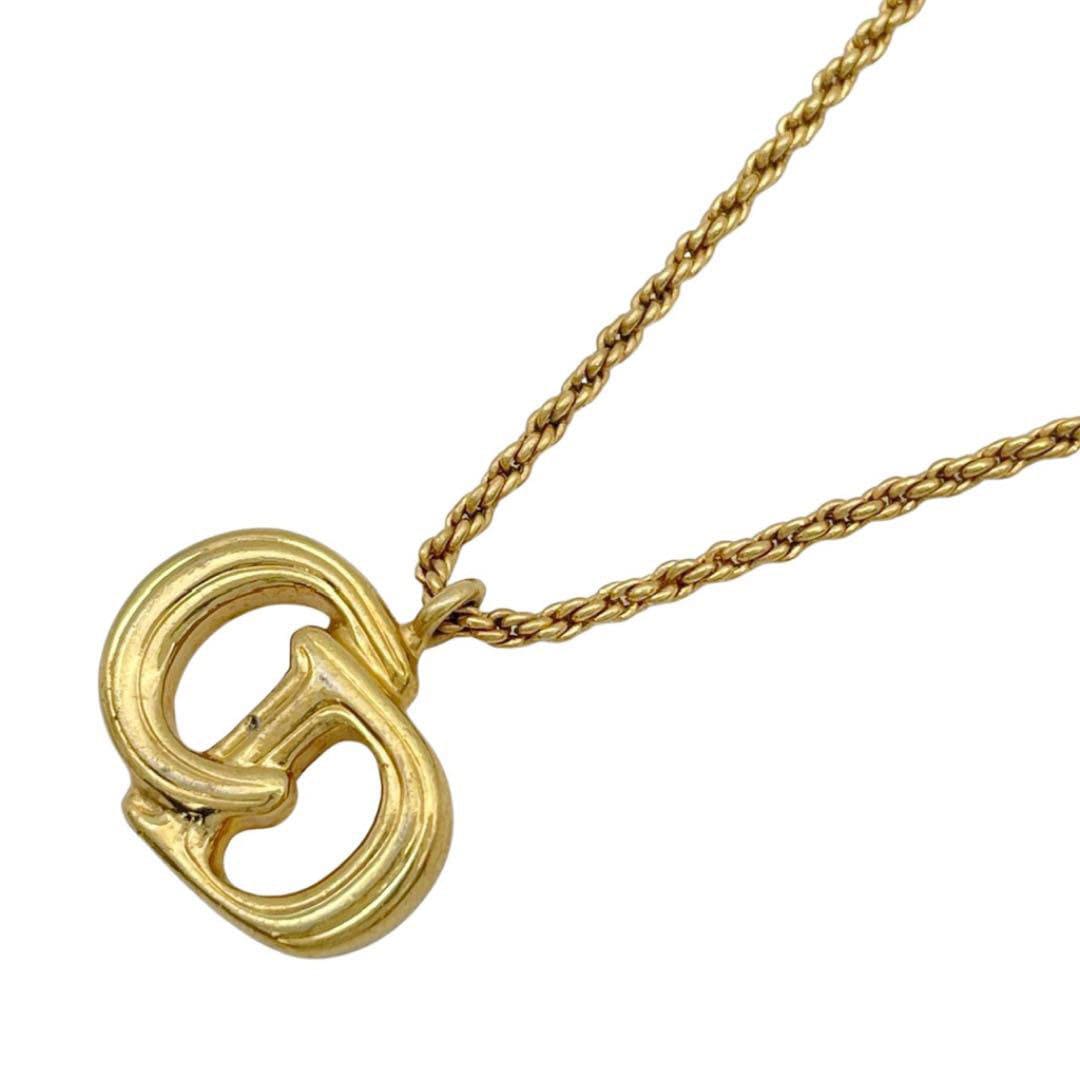 Christian Dior クリスチャンディオール ネックレス CDロゴ ゴールド