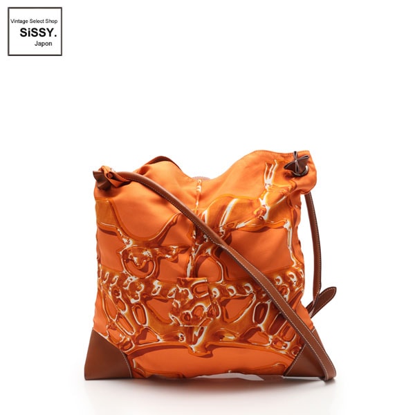 □エルメス□ シルキーシティPM ショルダーバッグ 馬柄 シルク レザー