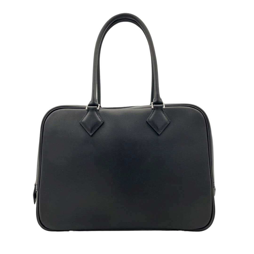 HERMES エルメス プリュム28 ハンドバッグ ヴォー・スイフト ノワール