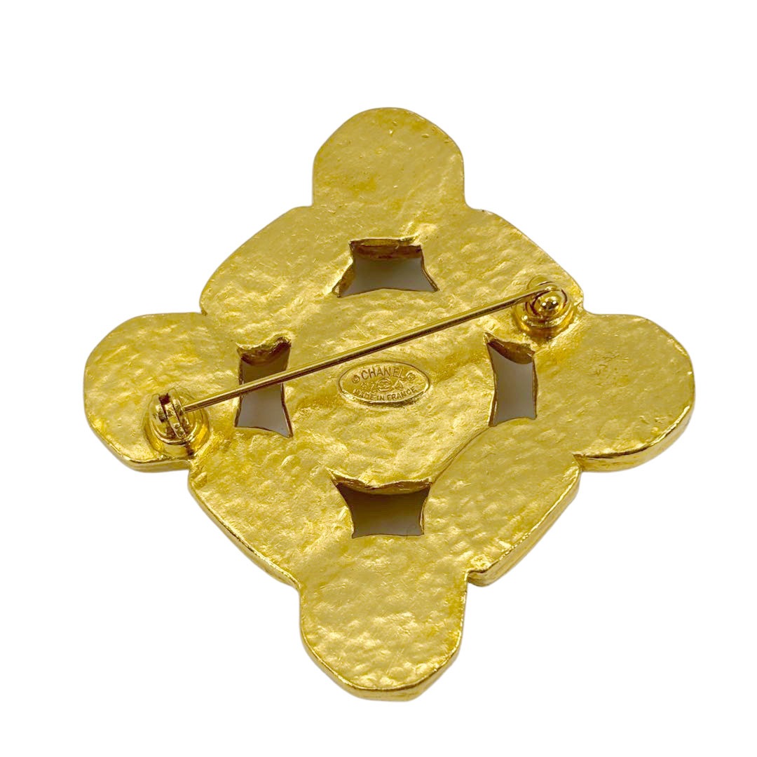 CHANEL シャネル ヴィンテージブローチ ココマーク カラーストーン 97A