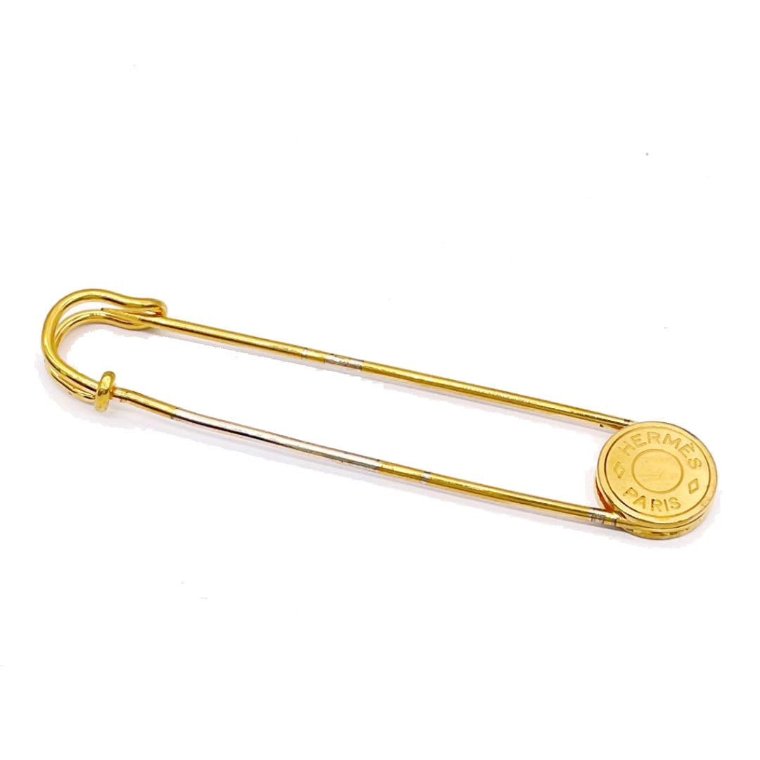 HERMES エルメス セリエ ピンブローチ 安全ピン ゴールド