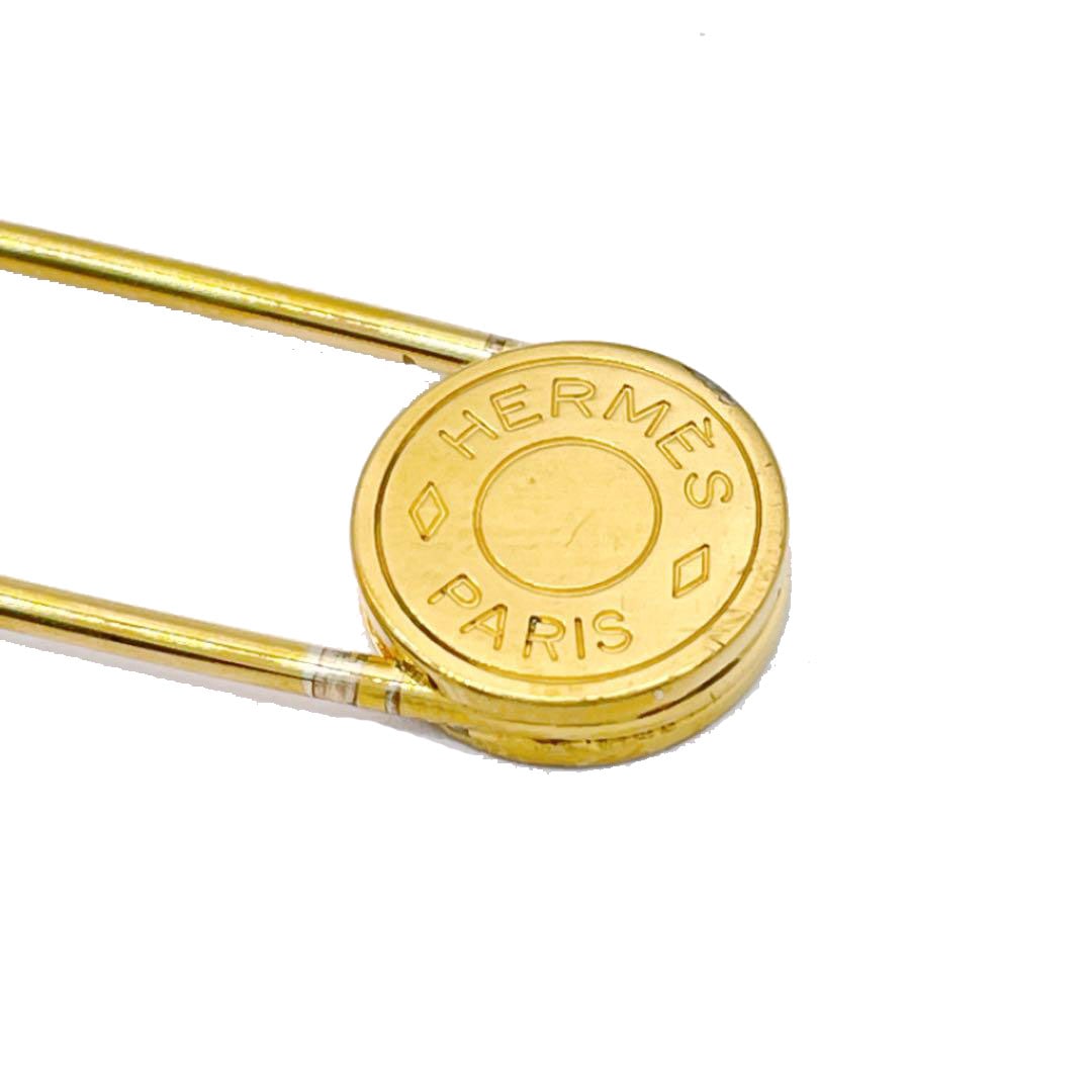 HERMES エルメス セリエ ピンブローチ 安全ピン ゴールド